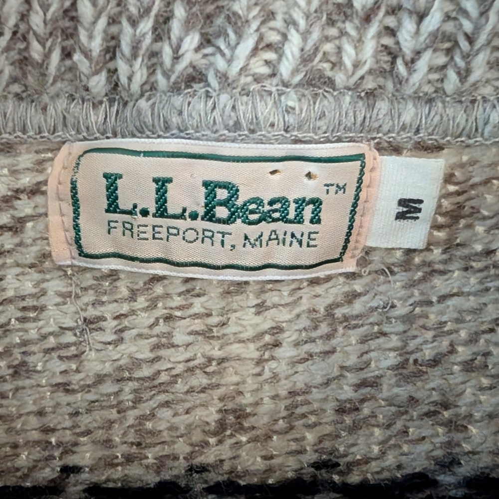 SOLD✨ Vintage L.L. Bean Nordic Patterned Sweater, Sz M - Picture 7 of 7